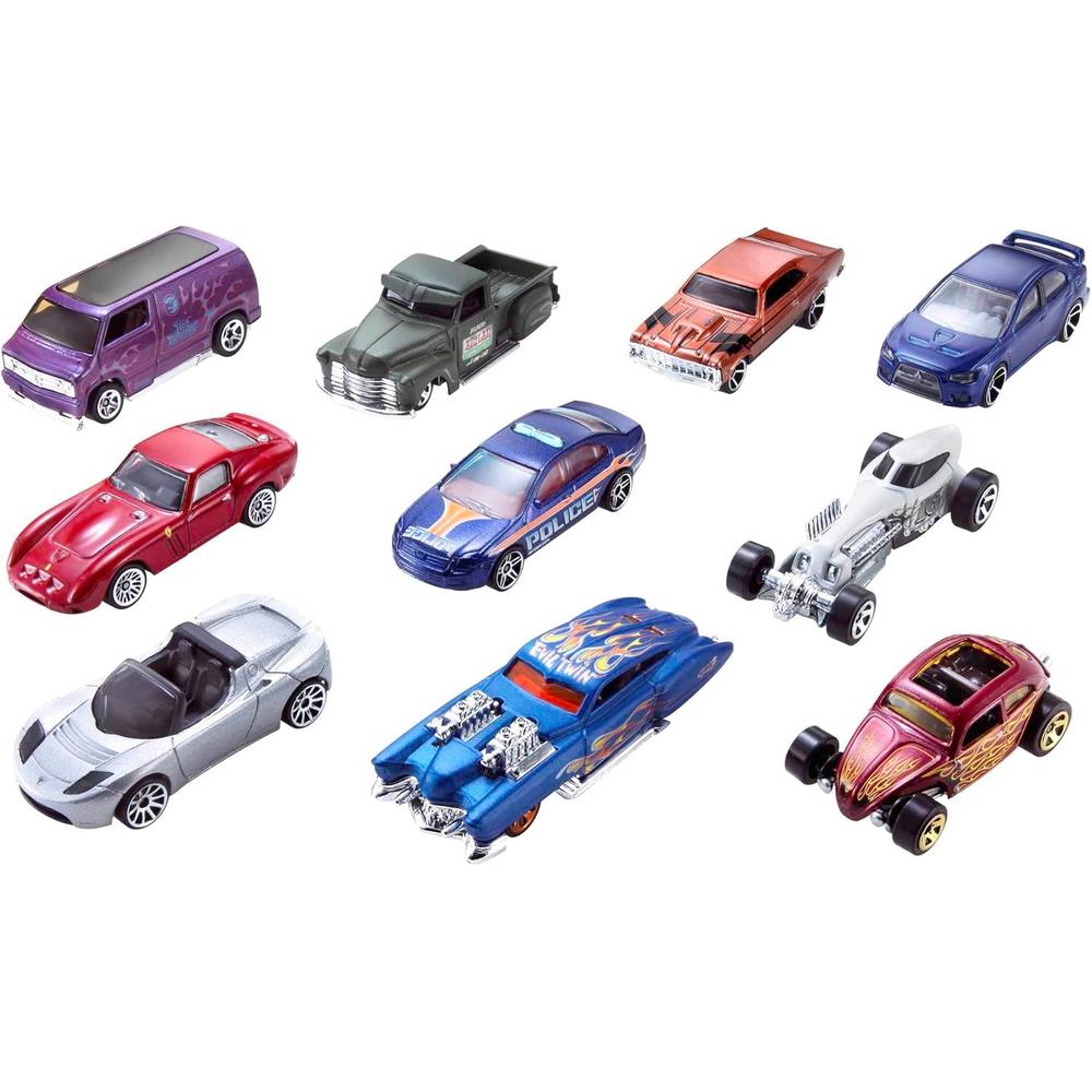 HOT WHEELS PAQUETE DE 10 AUTOMÓVILES (LOS ESTILOS PUEDEN VARIAR) - 2