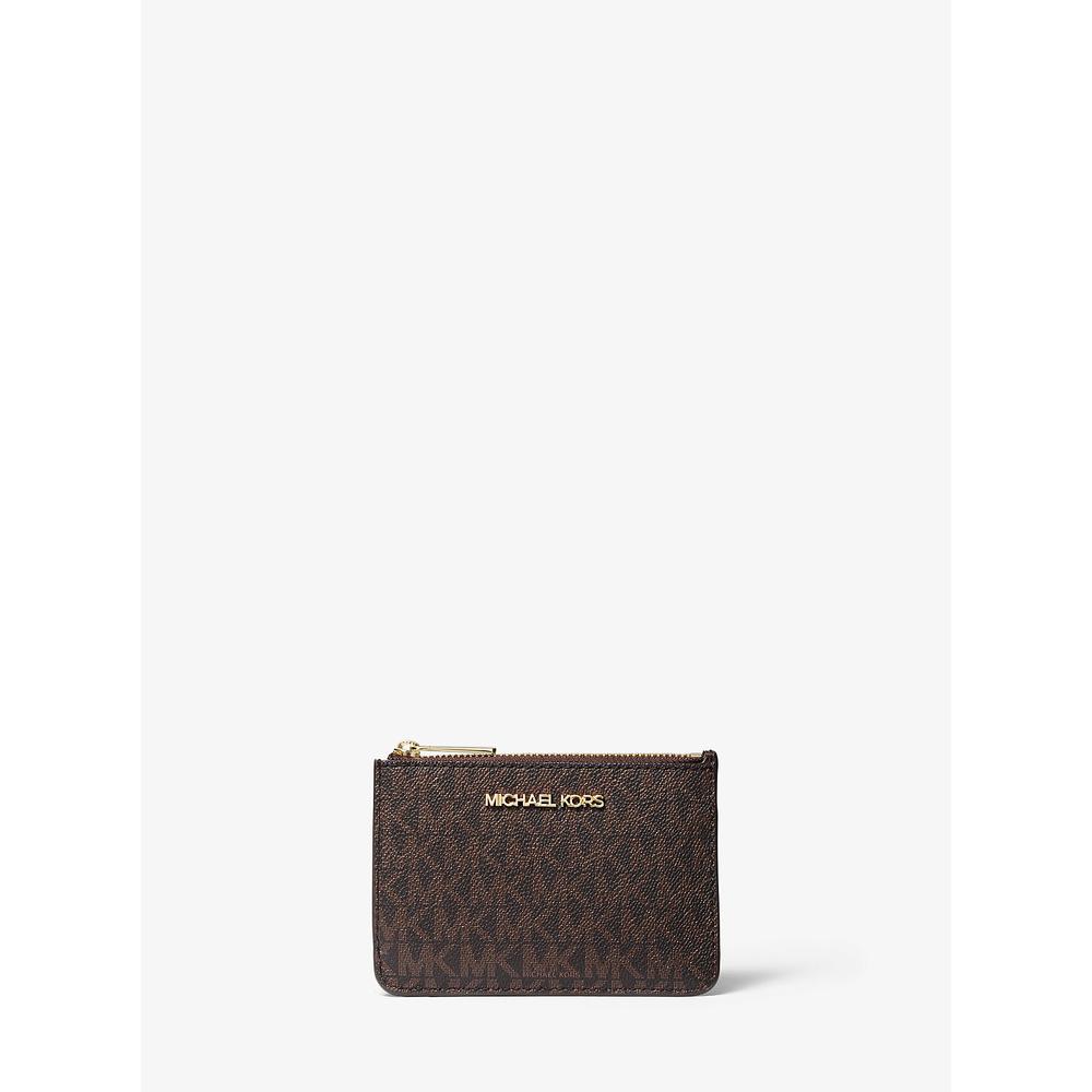 MICHAEL KORS MONEDERO PEQUEÑO CON LOGOTIPO DE JET SET TRAVEL | MARRÓN - 1