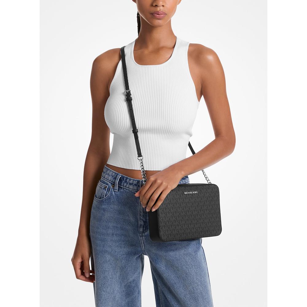 MICHAEL KORS BOLSO BANDOLERA GRANDE CON LOGOTIPO JET SET | BLACK - 3