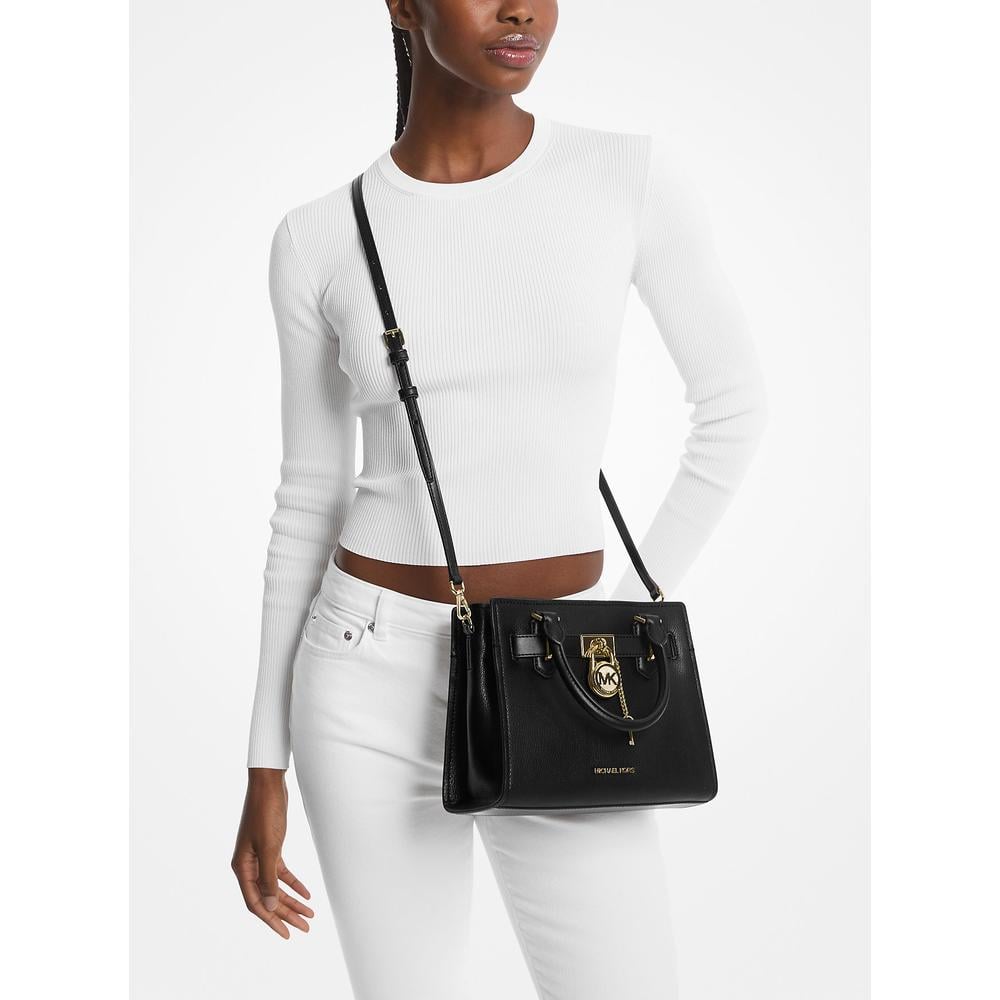 MICHAEL KORS BOLSO PEQUEÑO DE CUERO HAMILTON | NEGRO - 3