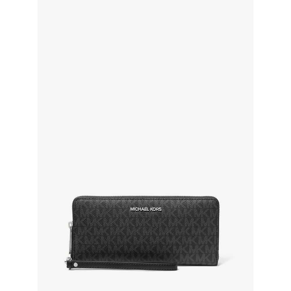 MICHAEL KORS CARTERA CONTINENTAL GRANDE CON LOGOTIPO DE JET SET TRAVEL | NEGRO - 1