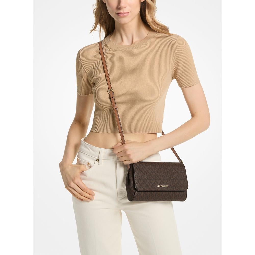 MICHAEL KORS BOLSO BANDOLERA CONVERTIBLE MEDIANO CON LOGOTIPO | MARRÓN - 4