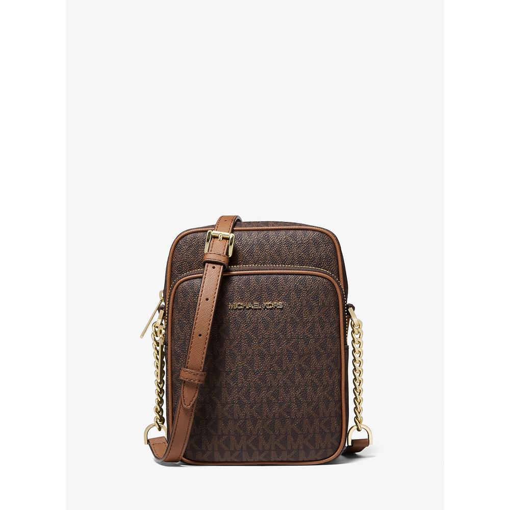 MICHAEL KORS BOLSO BANDOLERA MEDIANO CON LOGOTIPO JET SET TRAVEL | MARRÓN - 1