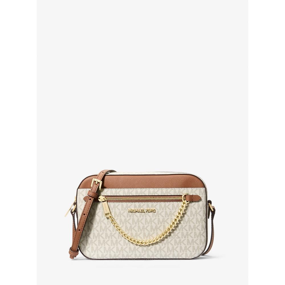 MICHAEL KORS BOLSO BANDOLERA GRANDE CON LOGOTIPO JET SETS | VAINILLA - 1