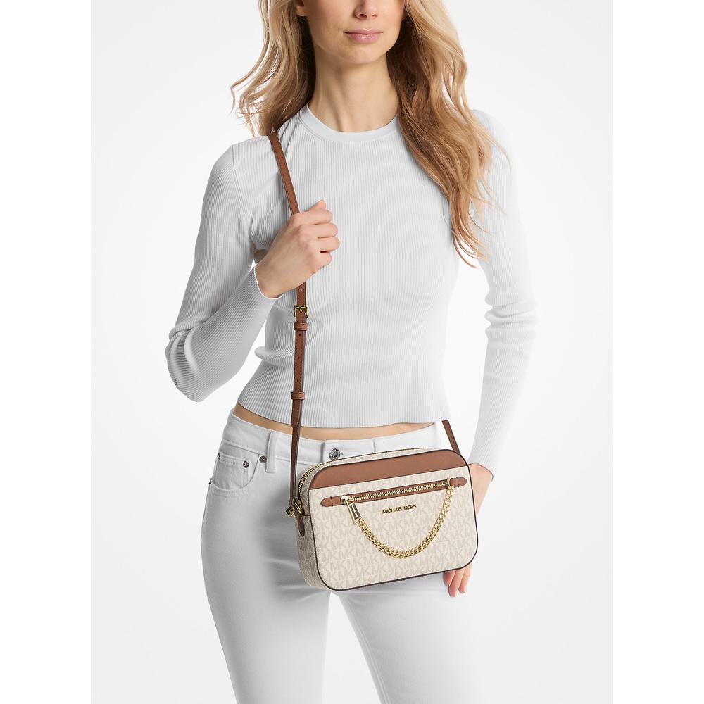 MICHAEL KORS BOLSO BANDOLERA GRANDE CON LOGOTIPO JET SETS | VAINILLA - 4