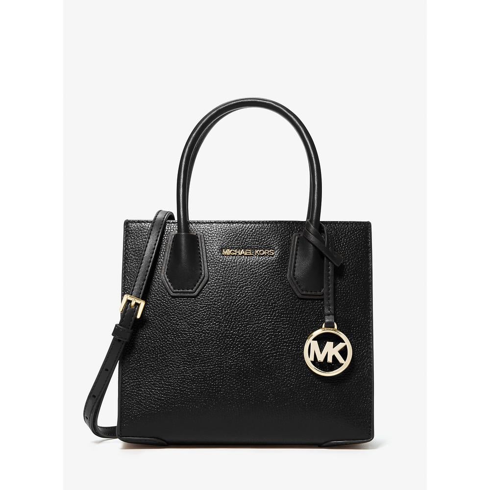 MICHAEL KORS BOLSO BANDOLERA MEDIANO MERCER DE PIEL GRANULADA | NEGRO - 1