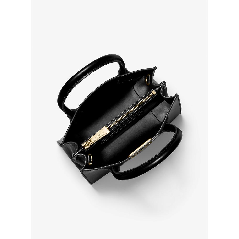 MICHAEL KORS BOLSO BANDOLERA MEDIANO MERCER DE PIEL GRANULADA | NEGRO - 2