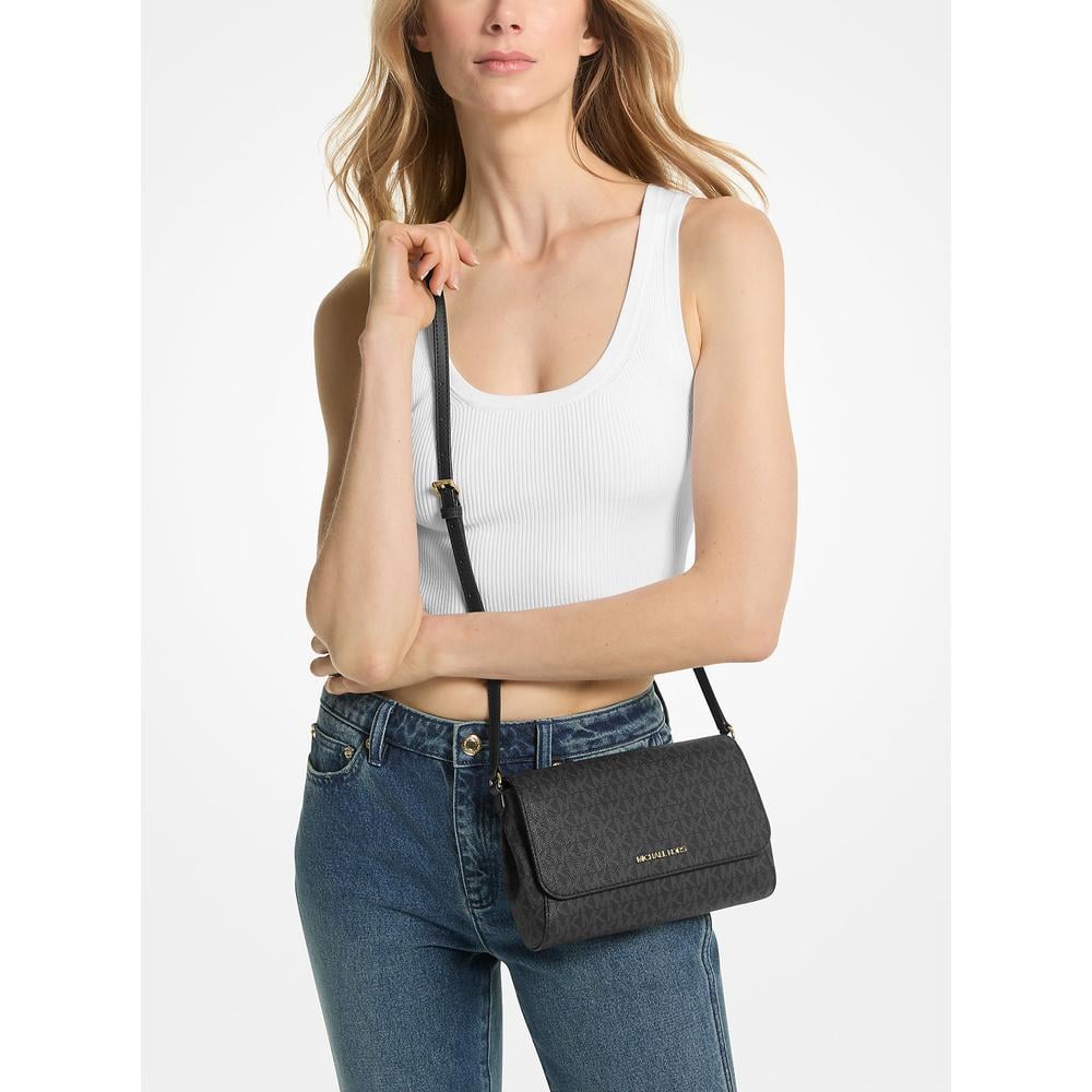 MICHAEL KORS BOLSO BANDOLERA CONVERTIBLE MEDIANO CON LOGOTIPO | NEGRO - 4