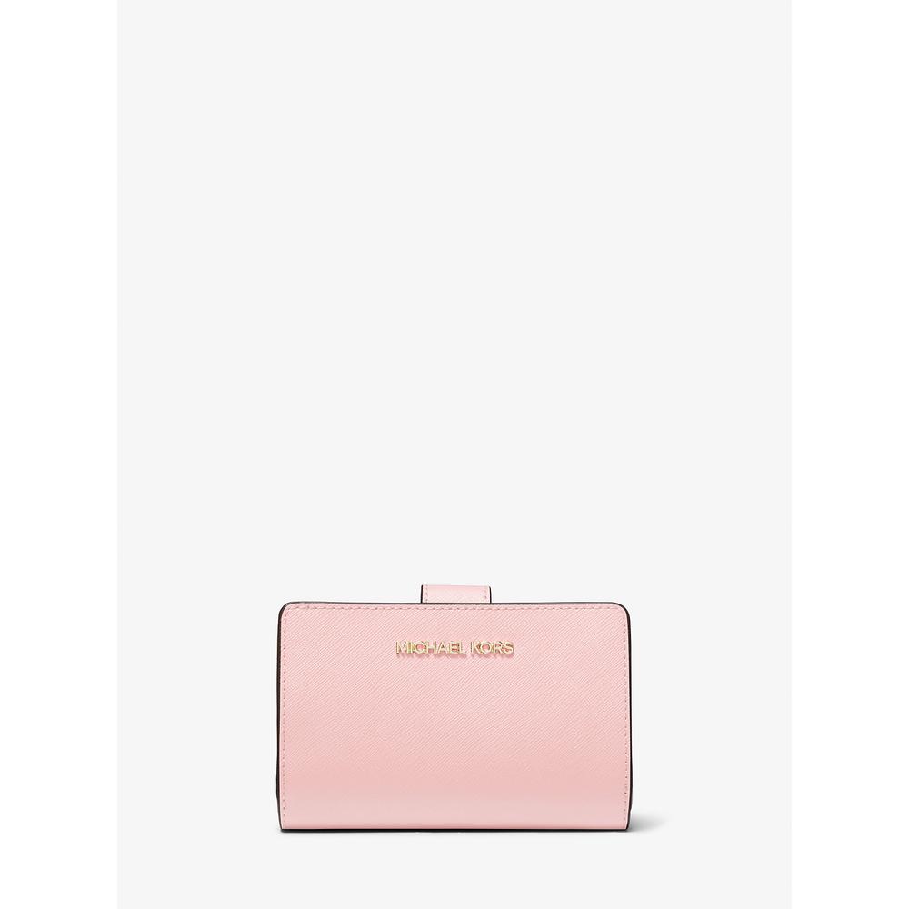 MICHAEL KORS CARTERA MEDIANA DE PIEL DE GRANO CRUZADO | POWDER BLUSH - 1