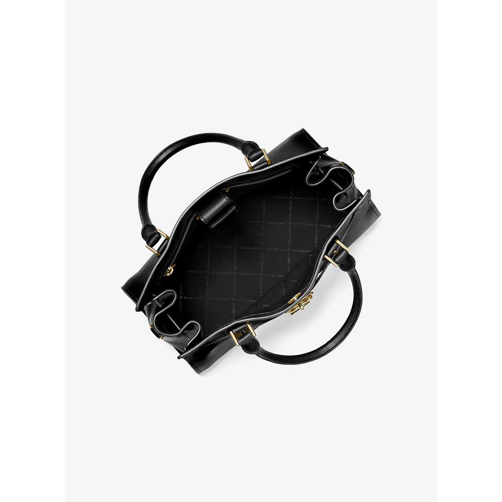 MICHAEL KORS BOLSO BANDOLERA MEDIANO DE CUERO HAMILTON | NEGRO - 2
