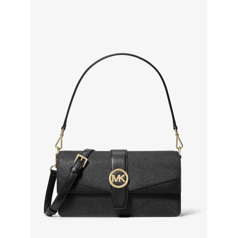 MICHAEL KORS BOLSO DE HOMBRO MEDIANO GREENWICH DE PIEL SAFFIANO | NEGRO - 1
