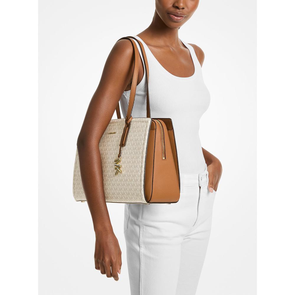 MICHAEL KORS BOLSO TOTE BOLSO LAILA CON LOGOTIPO DE LA FIRMA | VAINILLA - 3