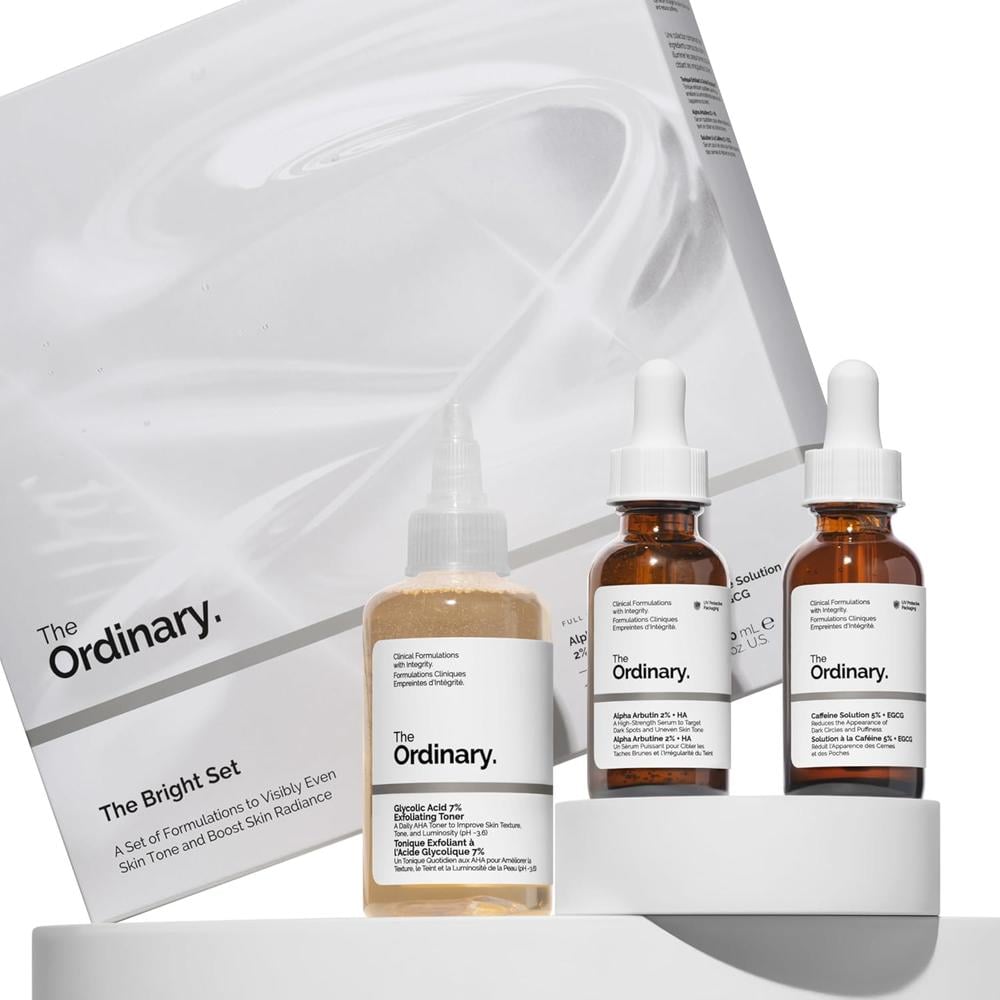 THE ORDINARY SET THE BRIGHT SET CON ÁCIDO GLICÓLICO, ALFA ARBUTINA Y CAFEÍNA - 5
