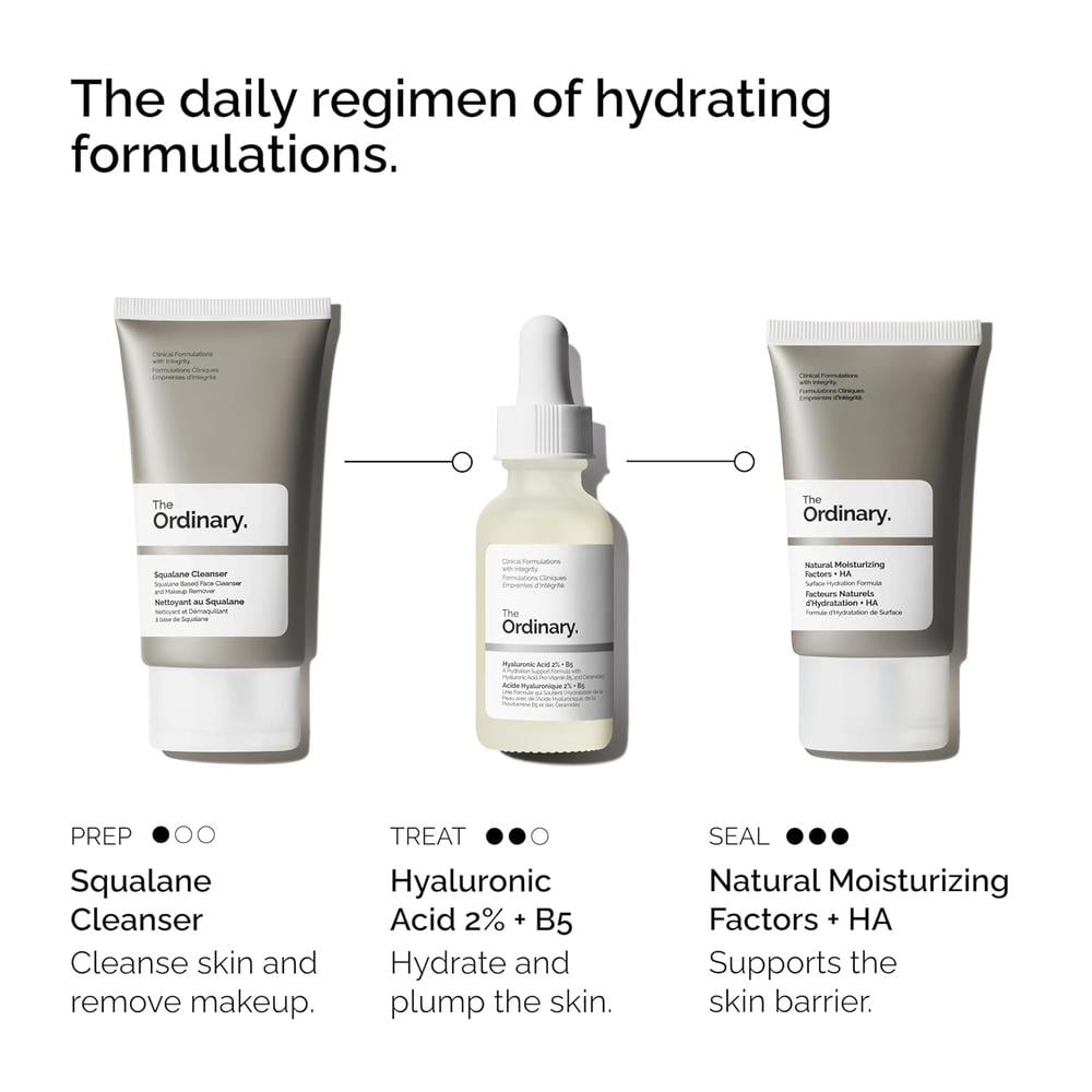 THE ORDINARY SET DIARIO: LIMPIADOR, ÁCIDO HIALURÓNICO Y HIDRATANTE NATURAL - 2