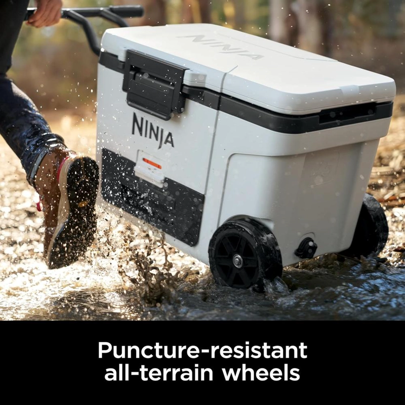 NINJA NEVERA PORTÁTIL FROSTVAULT FB245WH, CON RUEDAS Y CAJÓN SECO, 45 QT / 42,6 L | BLANCO - 4
