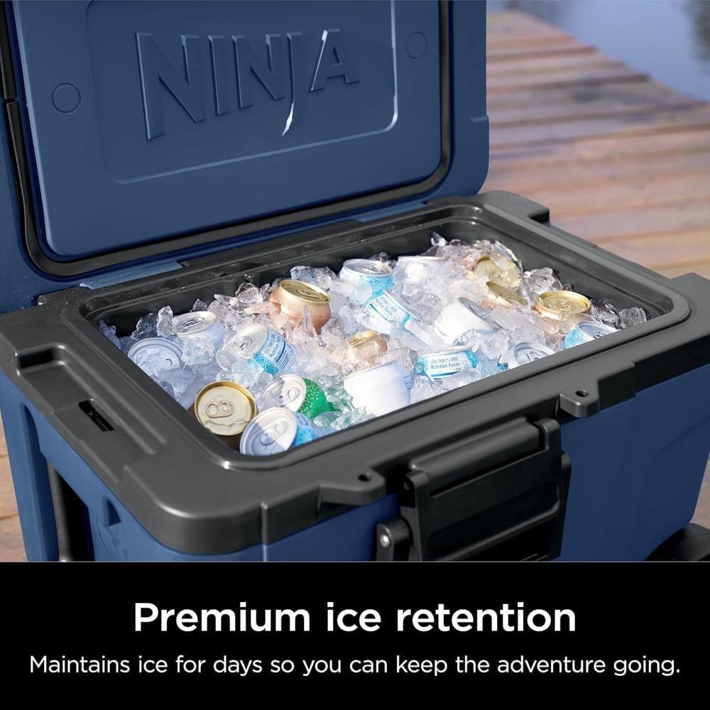 NINJA NEVERA PORTÁTIL FROSTVAULT FB245BL, CON RUEDAS Y CAJÓN SECO, 45 QT / 42,6 L | LAKESHORE BLUE - 4