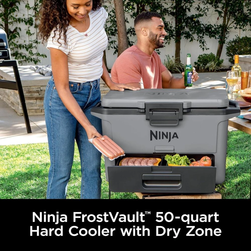 NINJA ENFRIADOR DURO FB151GY FROSTVAULT CON CAJÓN SECO, ALTA RESISTENCIA, 50 QT / 47,3 L | GRIS - 2