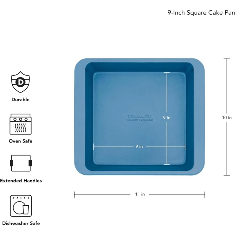 KITCHENAID MOLDE CUADRADO PARA PASTELES 23 CM, ACERO | TERCIOPELO AZUL - 2
