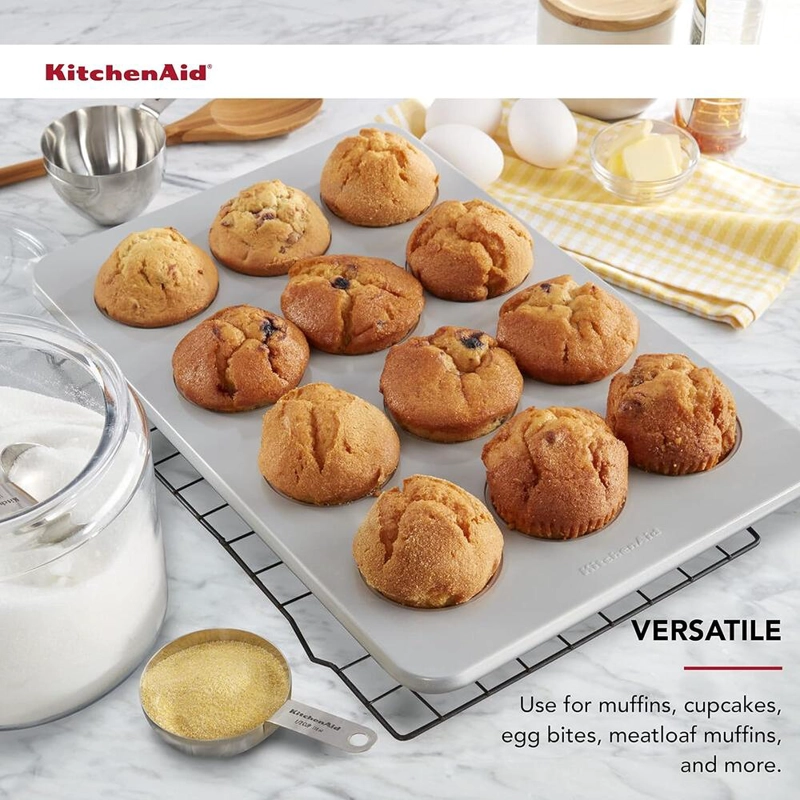 KITCHENAID MOLDE PARA MAGDALENAS 12 TAZAS / 2.8 L, ACERO ALUMINIZADO | PLATEADO - 5