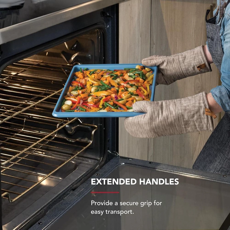 KITCHENAID BANDEJA PARA HORNEAR ANTIADHERENTE 33X46 CM, ACERO | TERCIOPELO AZUL - 5