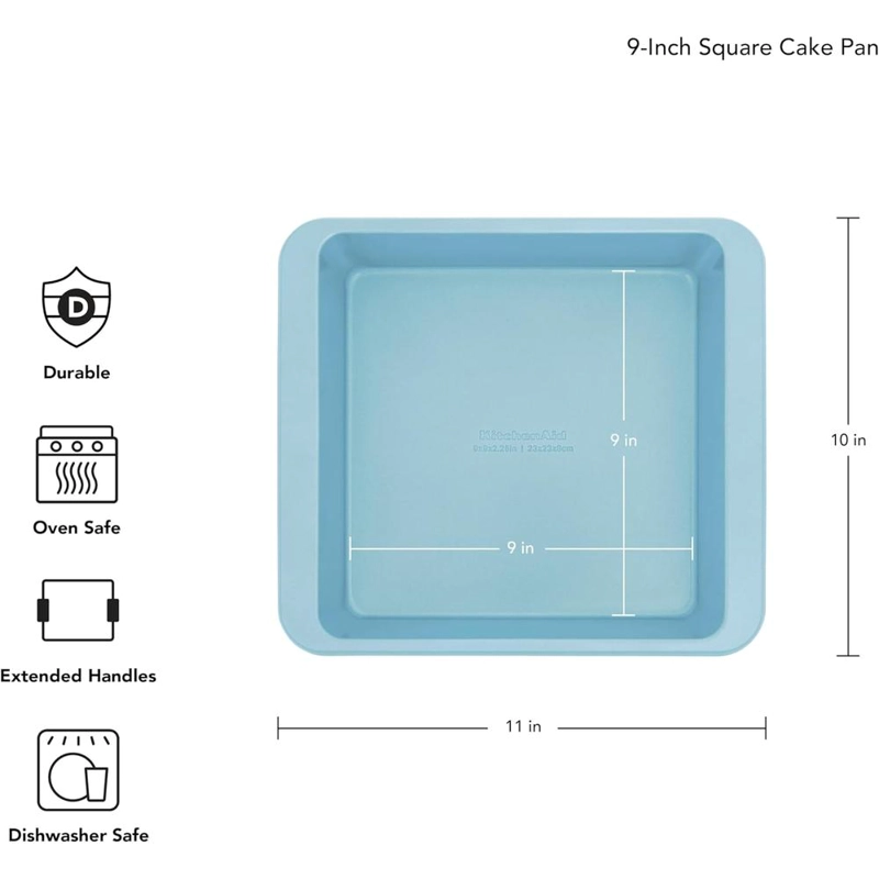 KITCHENAID MOLDE CUADRADO ANTIADHERENTE 23 CM, ACERO ALUMINIZADO | AGUA MINERAL - 2