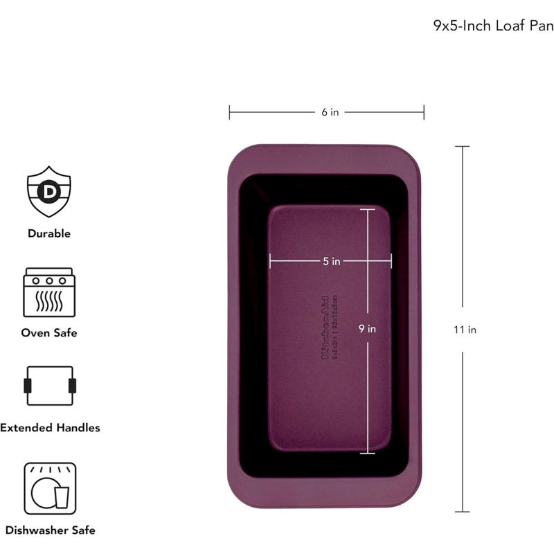 KITCHENAID BANDEJA PARA PAN 9 X 5 IN / 23 X 13 CM, ACERO | REMOLACHA - 2