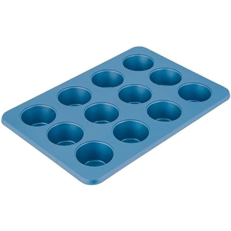 KITCHENAID MOLDE PARA MUFFINS 12 TAZAS / 1.4 L, ACERO | TERCIOPELO AZUL - 1