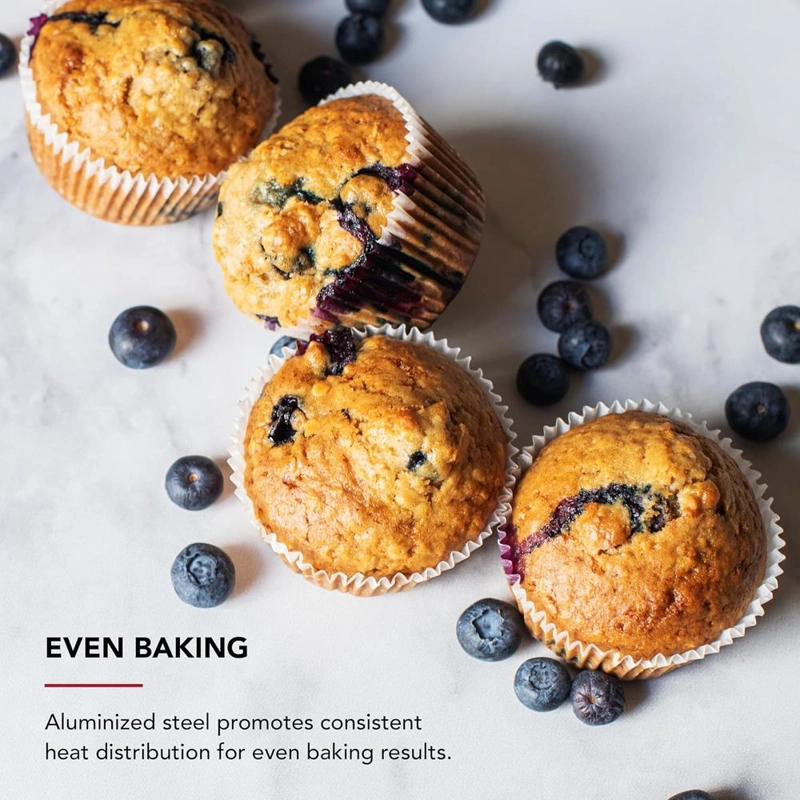 KITCHENAID MOLDE PARA MUFFINS 12 TAZAS / 1.4 L, ACERO | TERCIOPELO AZUL - 6