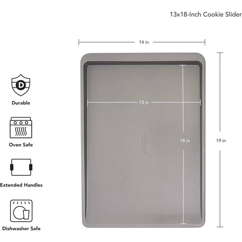KITCHENAID BANDEJA PARA GALLETAS 33X46 CM, ACERO ALUMINIZADO | PLATEADO - 2