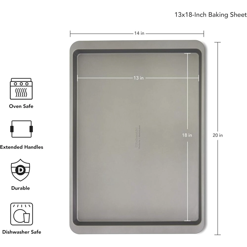 KITCHENAID BANDEJA PARA HORNEAR 33X46 CM, ACERO ALUMINIZADO | PLATEADO - 2