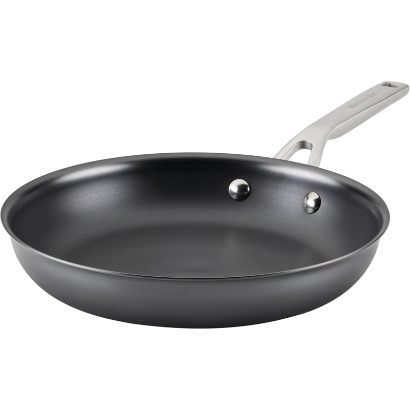 KITCHENAID NITRO SARTÉN ACERO AL CARBONO 10 IN / 25 CM, MANGO INOX | NEGRO - 1