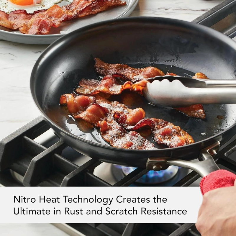 KITCHENAID NITRO SARTÉN ACERO AL CARBONO 10 IN / 25 CM, MANGO INOX | NEGRO - 4