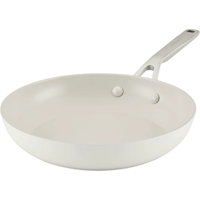 KITCHENAID SARTÉN 25 CM, CERÁMICA ANODIZADA DURA | PORCELANA BLANCA - 1