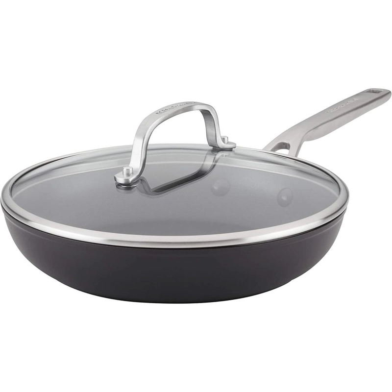 KITCHENAID SARTÉN 25 CM CON TAPA, INDUCCIÓN ANODIZADA DURA | NEGRO MATE - 1