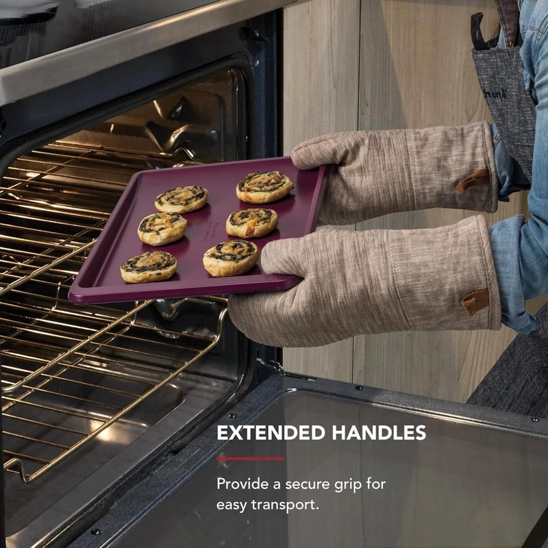KITCHENAID BANDEJA PARA GALLETAS ANTIADHERENTE 25X38 CM, ACERO | REMOLACHA - 5