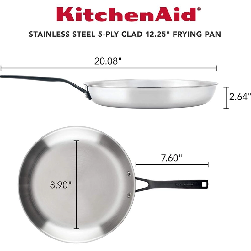 KITCHENAID SARTÉN 31 CM, ACERO INOXIDABLE PULIDO CON REVESTIMIENTO 5 CAPAS - 2