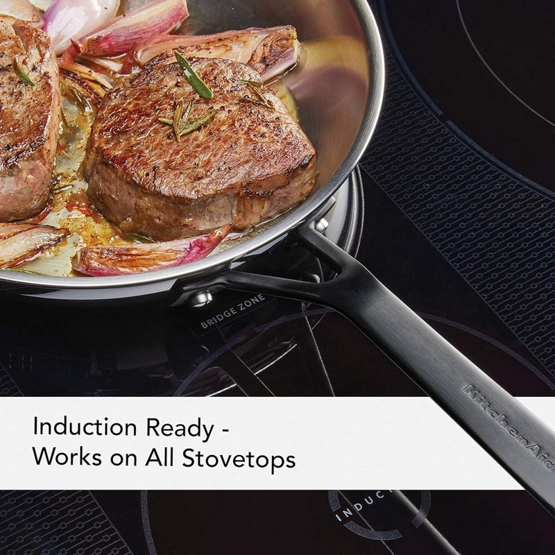 KITCHENAID SARTÉN 31 CM, ACERO INOXIDABLE PULIDO CON REVESTIMIENTO 5 CAPAS - 4