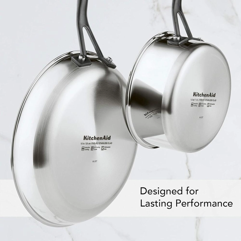 KITCHENAID SARTÉN 31 CM, ACERO INOXIDABLE PULIDO CON REVESTIMIENTO 5 CAPAS - 5