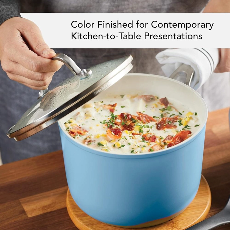 KITCHENAID OLLA ANODIZADA DURA 3 QT / 2.8 L, CERÁMICA | TERCIOPELO AZUL - 3