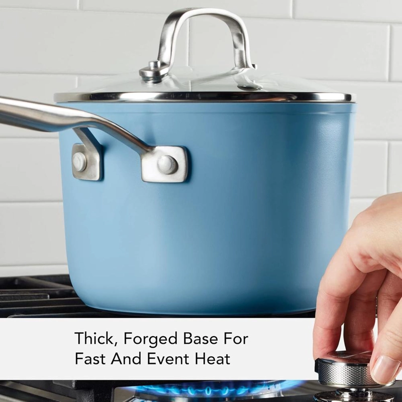 KITCHENAID OLLA ANODIZADA DURA 3 QT / 2.8 L, CERÁMICA | TERCIOPELO AZUL - 5