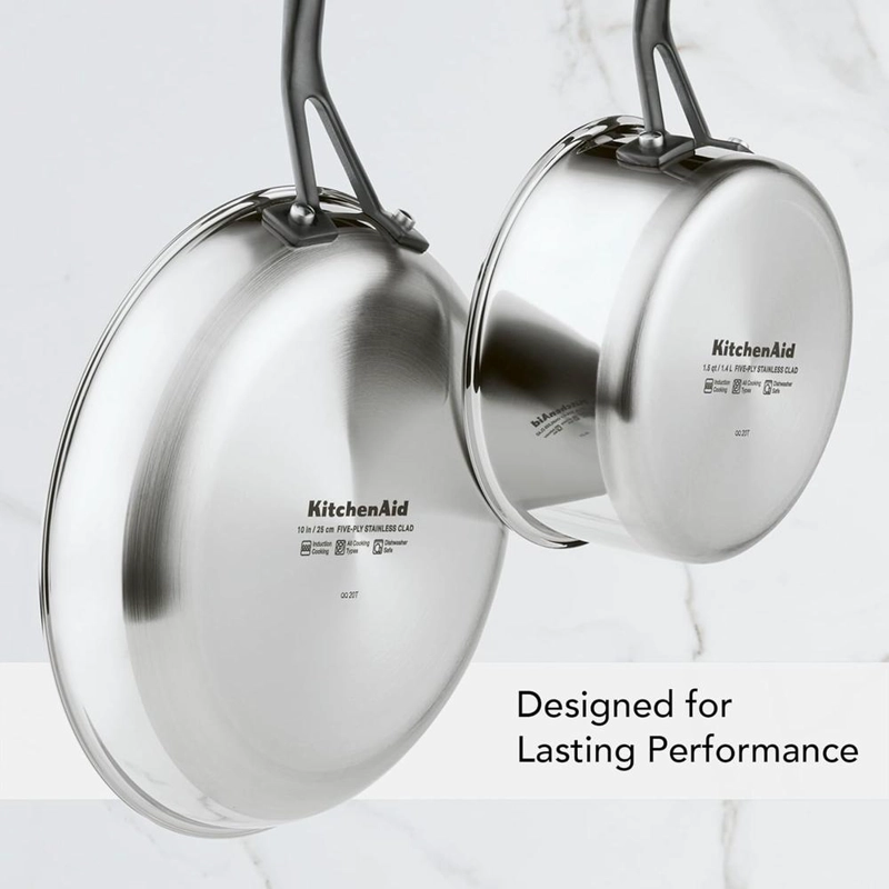 KITCHENAID SARTÉN INDUCCIÓN ACERO INOXIDABLE 1.5 QT / 1.4 L | INOX PULIDO - 5