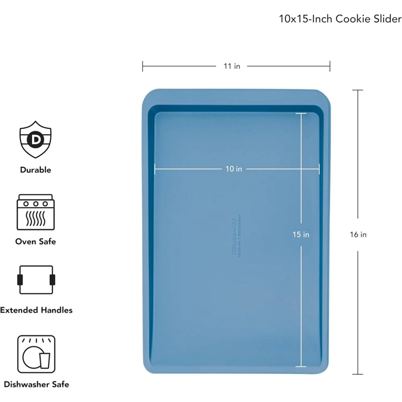 KITCHENAID BANDEJA PARA GALLETAS 25X38 CM, ACERO ALUMINIZADO | TERCIOPELO AZUL - 2