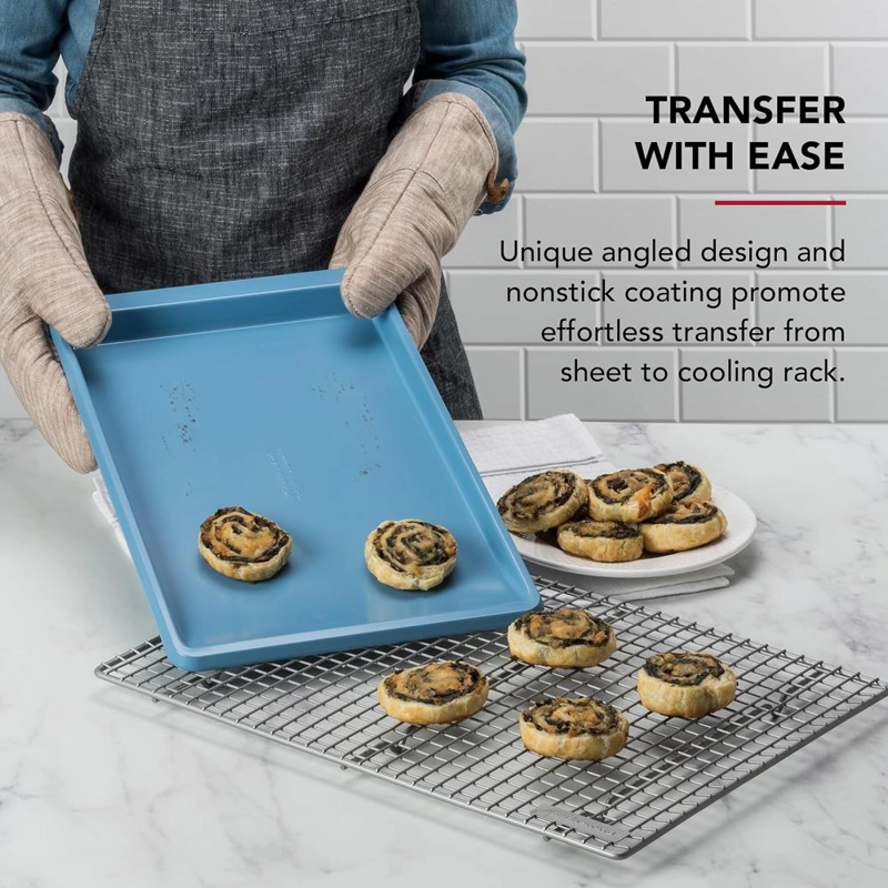KITCHENAID BANDEJA PARA GALLETAS 25X38 CM, ACERO ALUMINIZADO | TERCIOPELO AZUL - 3