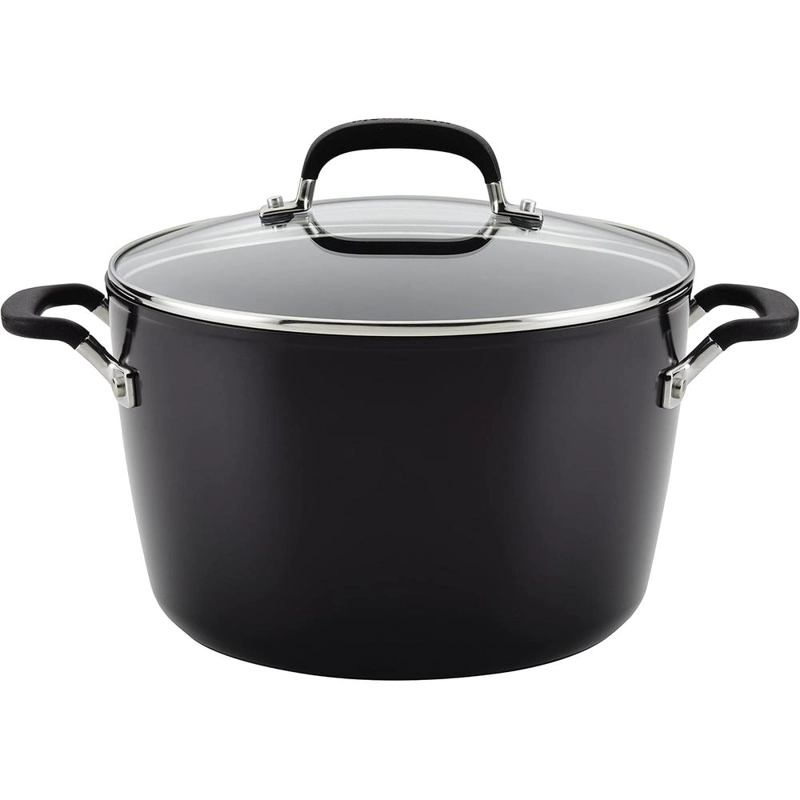 KITCHENAID OLLA 7.6 L CON TAPA, ANODIZADA DURA ANTIADHERENTE | NEGRO ÓNIX - 1
