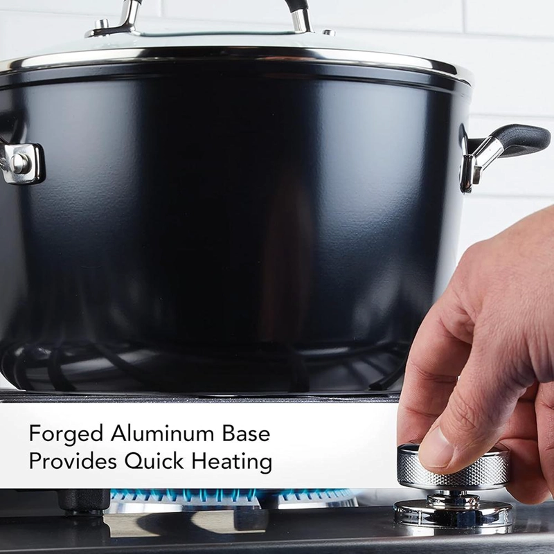 KITCHENAID OLLA 7.6 L CON TAPA, ANODIZADA DURA ANTIADHERENTE | NEGRO ÓNIX - 3