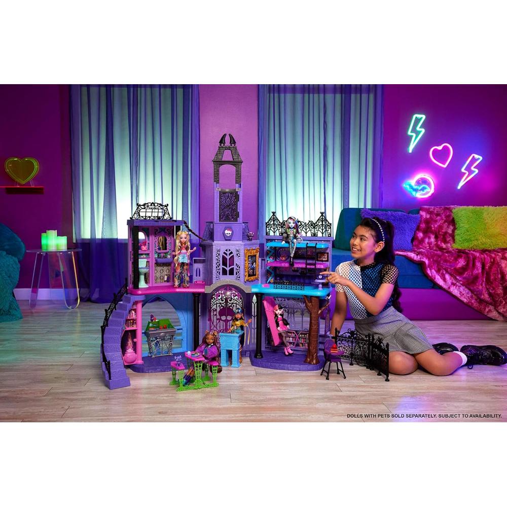 MONSTER HIGH CASA DE MUÑECAS, ESCUELA EMBRUJADA CON 7 ÁREAS Y MÁS DE 35 PIEZAS - 2