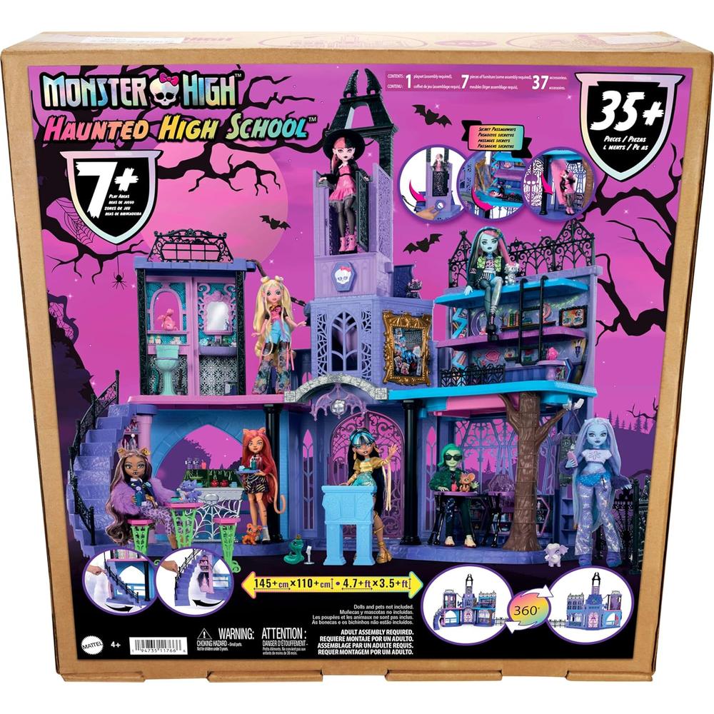 MONSTER HIGH CASA DE MUÑECAS, ESCUELA EMBRUJADA CON 7 ÁREAS Y MÁS DE 35 PIEZAS - 6