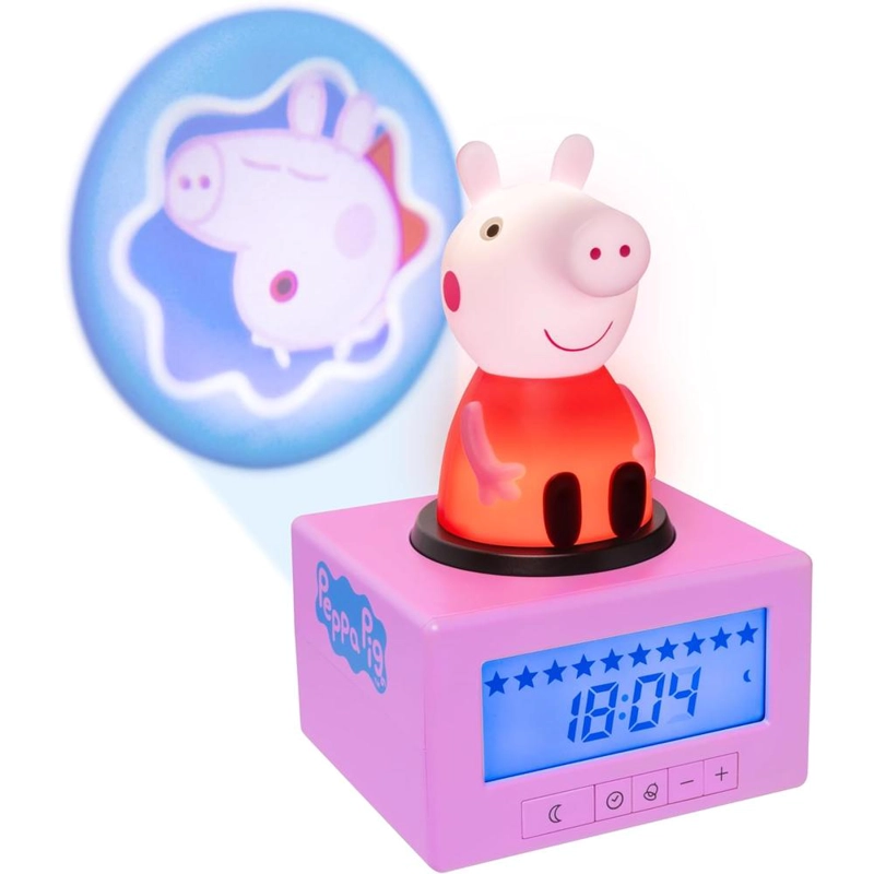 PALADONE PEPPA PIG, RELOJ DESPERTADOR PROYECTOR INFANTIL OFICIAL - 1