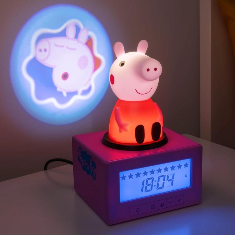 PALADONE PEPPA PIG, RELOJ DESPERTADOR PROYECTOR INFANTIL OFICIAL - 2