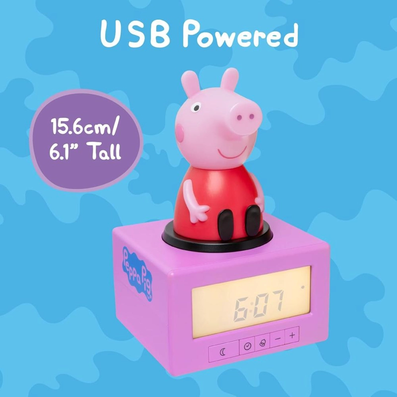 PALADONE PEPPA PIG, RELOJ DESPERTADOR PROYECTOR INFANTIL OFICIAL - 5